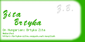 zita brtyka business card